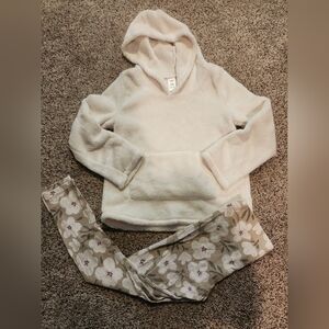 Carter's Cream Hoodie and Floral Leggings Set